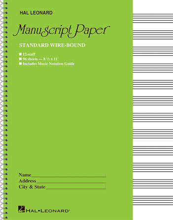 Hal Leonard Manuscript Paper