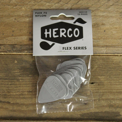 Herco Flex Nylon .75mm Heavy Slip-Proof Guitar Picks - 12 Pack - HE211P