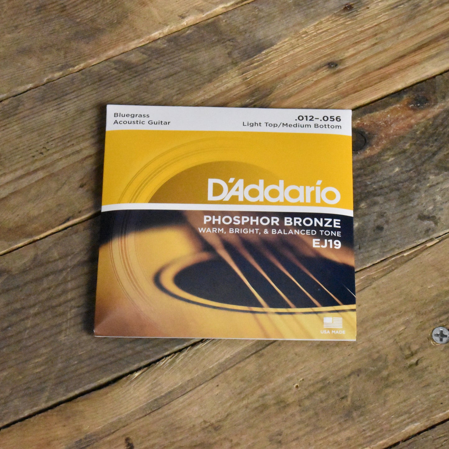 D'Addario EJ19 Phosphor Bronze Acoustic Guitar Strings Bluegrass 12-56