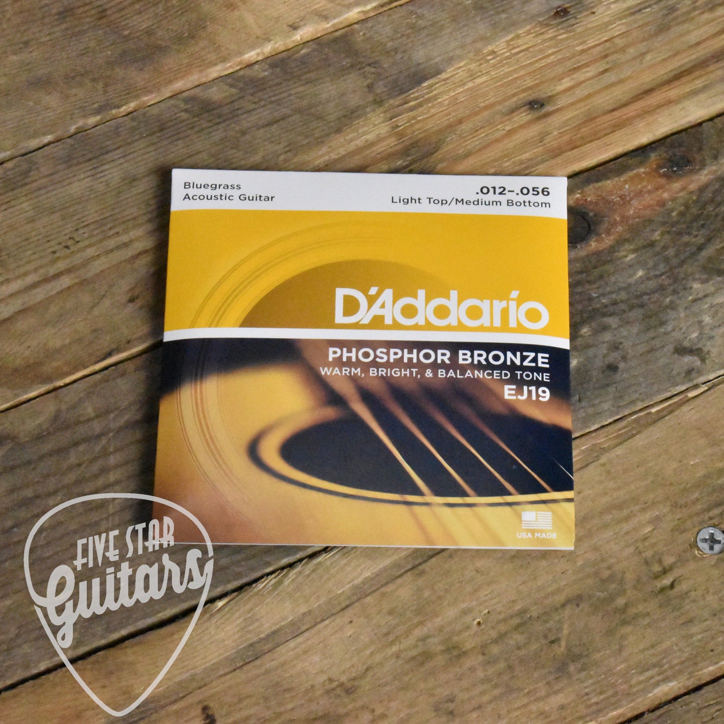 D'Addario EJ19 Phosphor Bronze Acoustic Guitar Strings Bluegrass 12-56