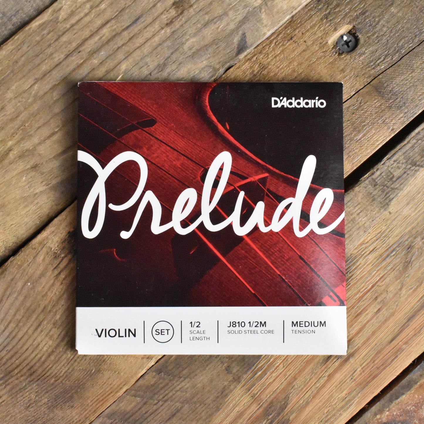 D'Addario Prelude Violin String Set Medium J810-1/2M 1/2 Medium