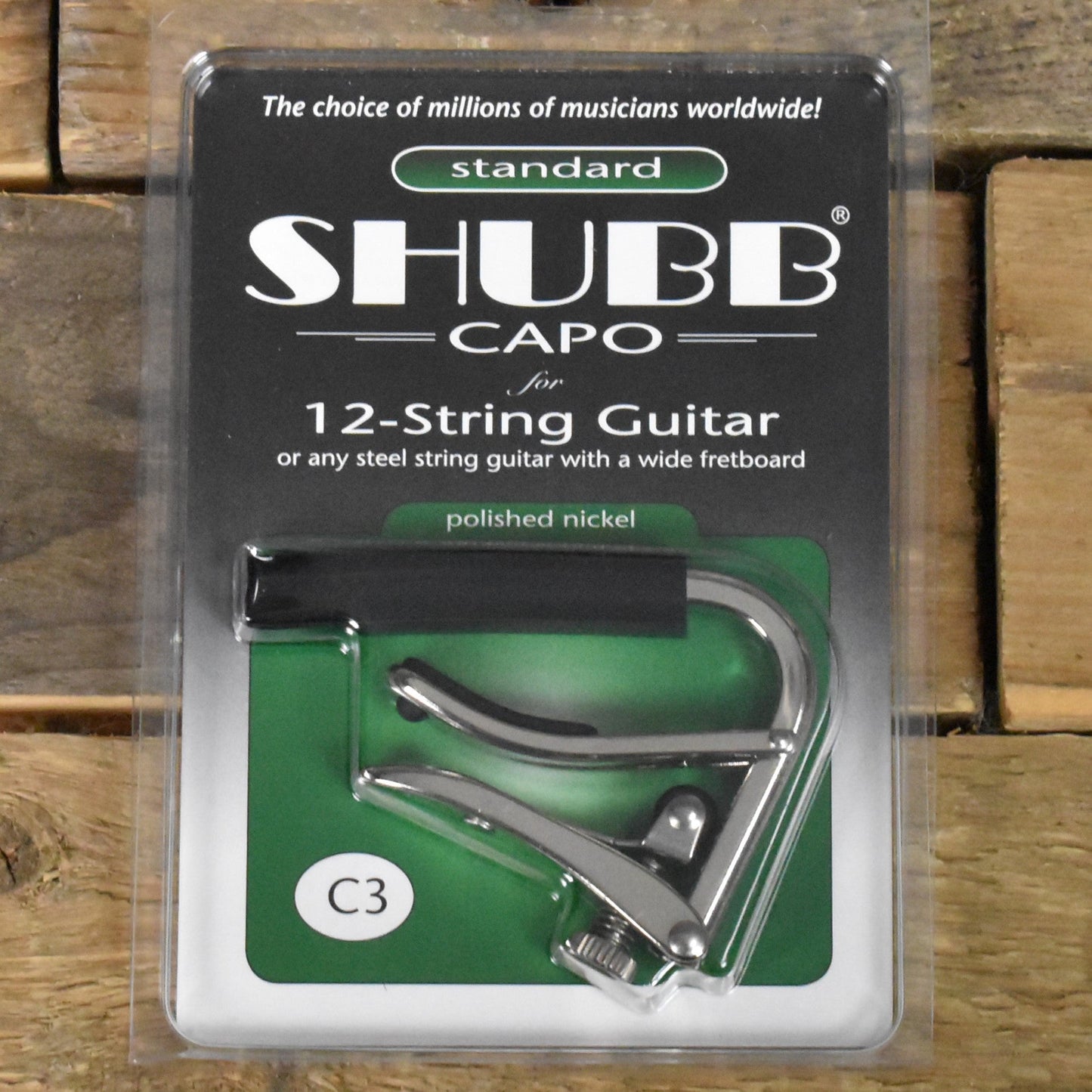 Shubb 12-String Guitar Capo - Polished Nickel - C3