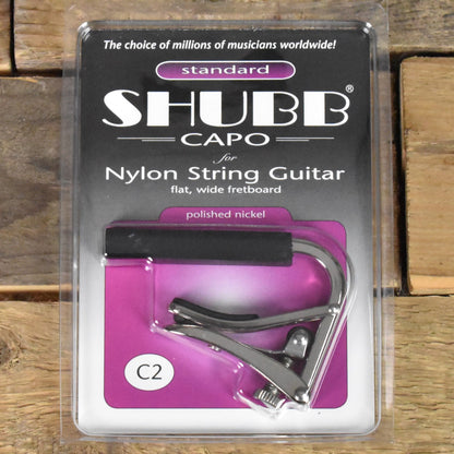 Shubb Nylon/Classical Guitar Capo - Polished Nickel - C2-U