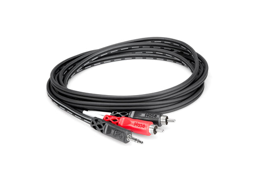 Hosa Stereo Breakout Cable 3.5 mm TRS to Dual RCA - 10ft - CMR-210