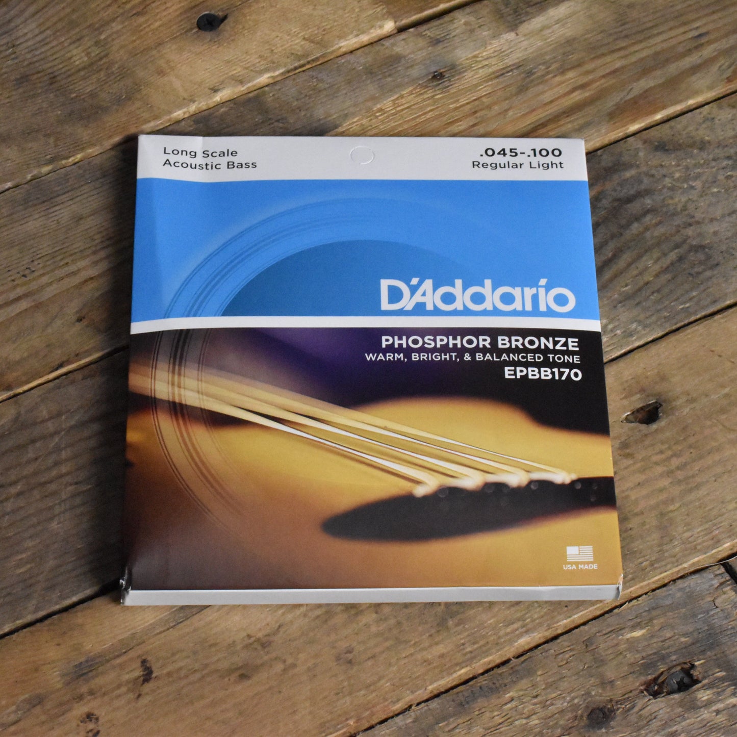 D'Addario EPBB170 Phosphor Bronze Acoustic Bass Guitar Strings 45-100