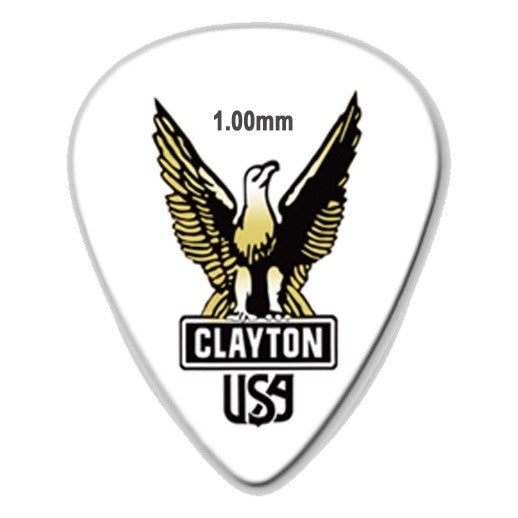 Clayton Acetal Standard 1.00mm Guitar Picks - 12 Pack - S100