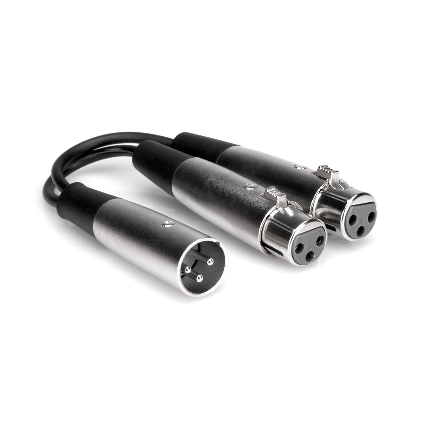 Hosa Y Cable Dual XLR3F to XLR3M - 6in - YXF-119