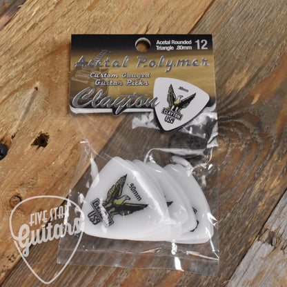 Clayton Acetal Rounded Triangle .80mm Guitar Picks - 12 Pack - RT80