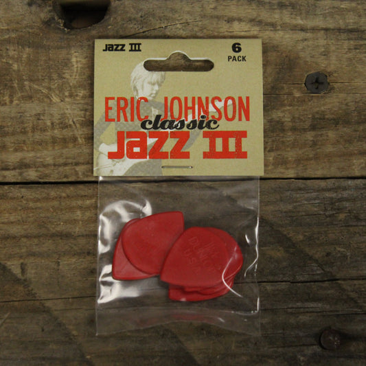 Dunlop Eric Johnson Jazz III Picks - 6 Pack - 47PEJ3N