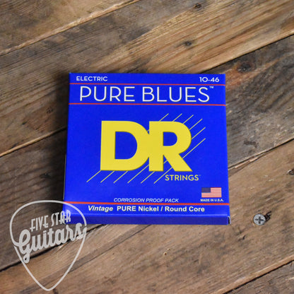 DR Pure Blues Pure Nickel Electric Guitar Strings PHR-10 Med 10-46