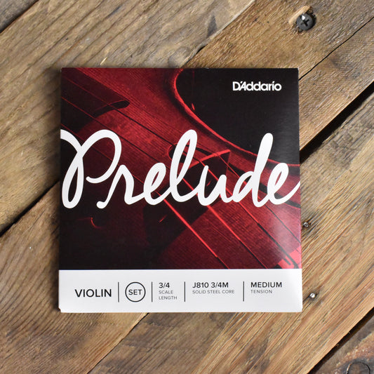 D'Addario Prelude Violin String Set J810-3/4M 3/4 Medium