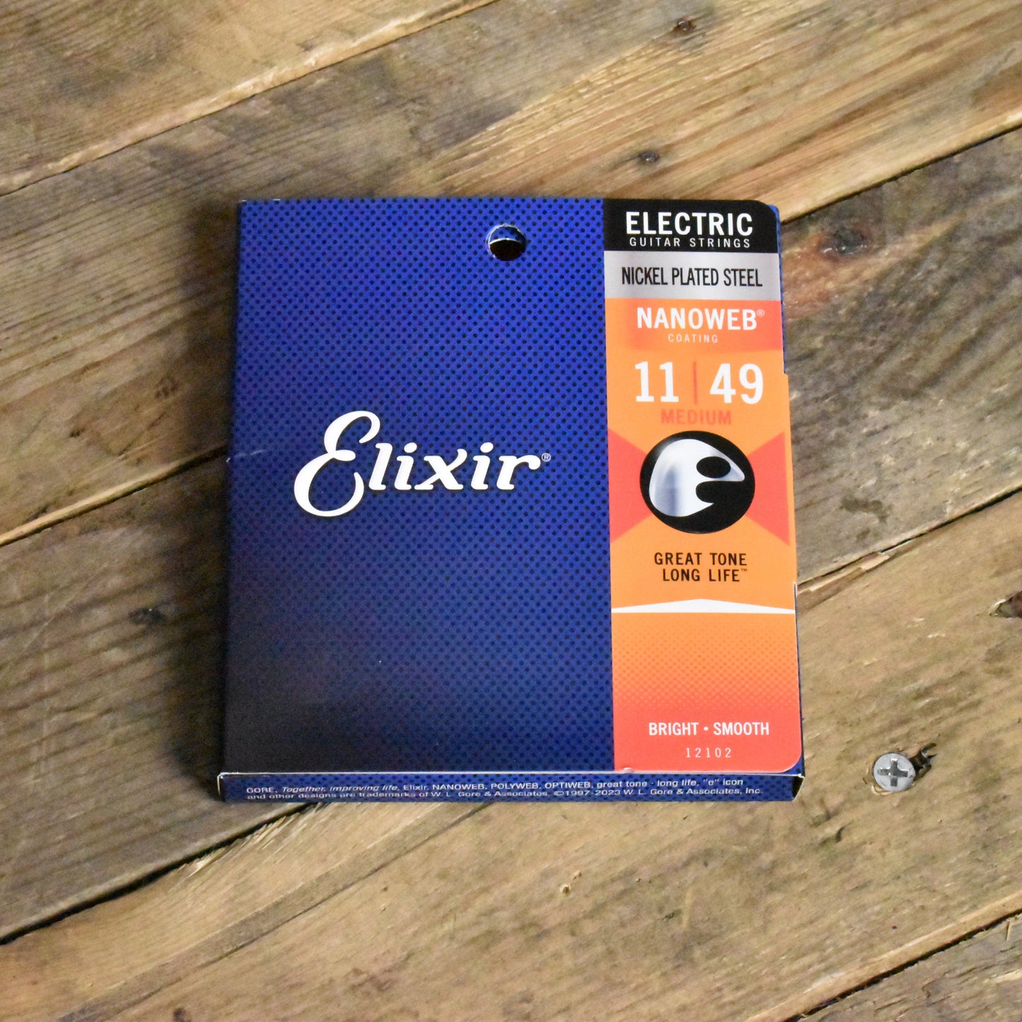 Elixir 12102 Nanoweb Coated Nickel Plated Electric Guitar Strings Medium 11-49