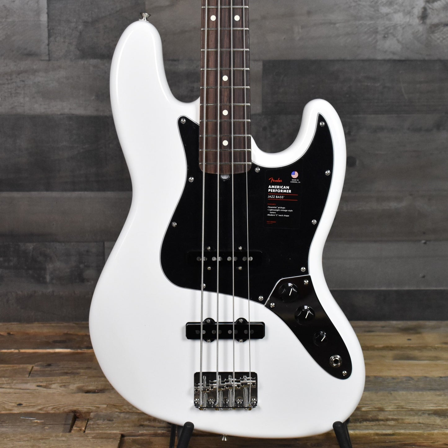 Fender American Performer Jazz Bass - Arctic White with Gig Bag