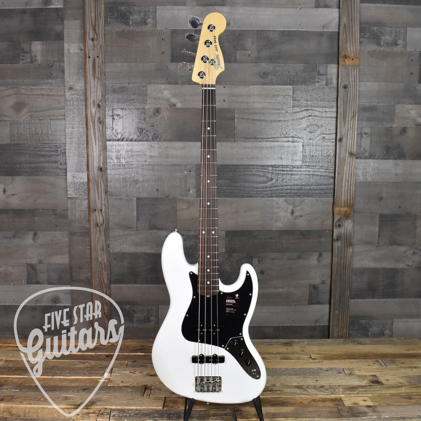 Fender American Performer Jazz Bass - Arctic White with Gig Bag