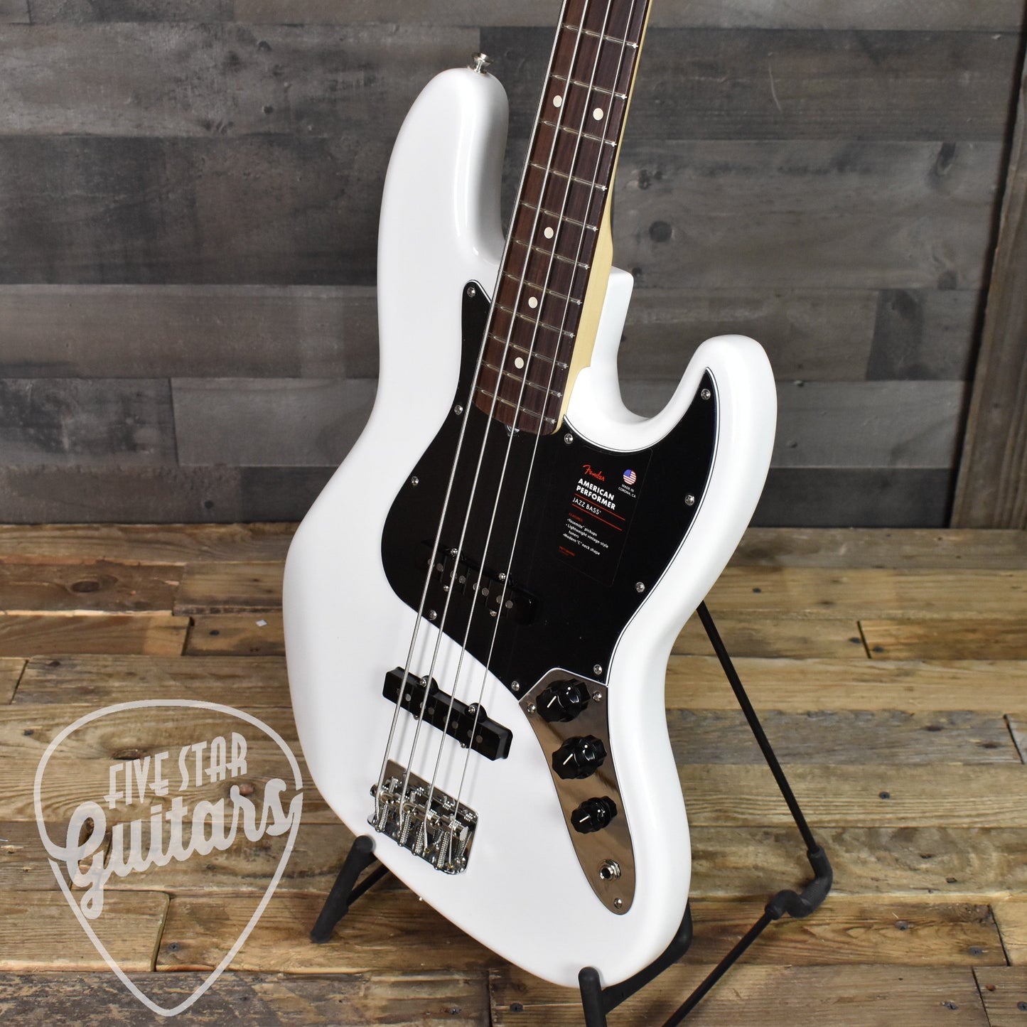 Fender American Performer Jazz Bass - Arctic White with Gig Bag