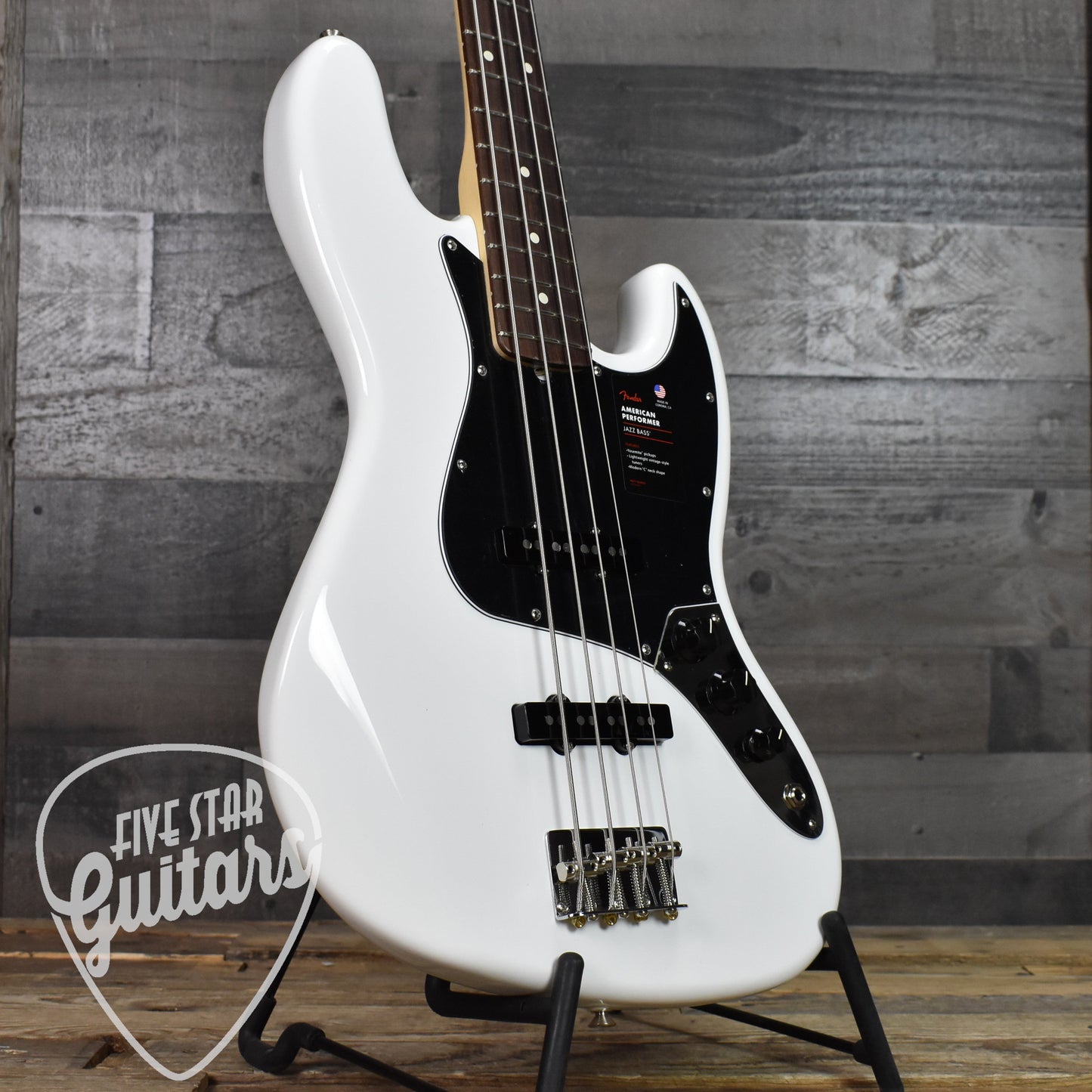 Fender American Performer Jazz Bass - Arctic White with Gig Bag