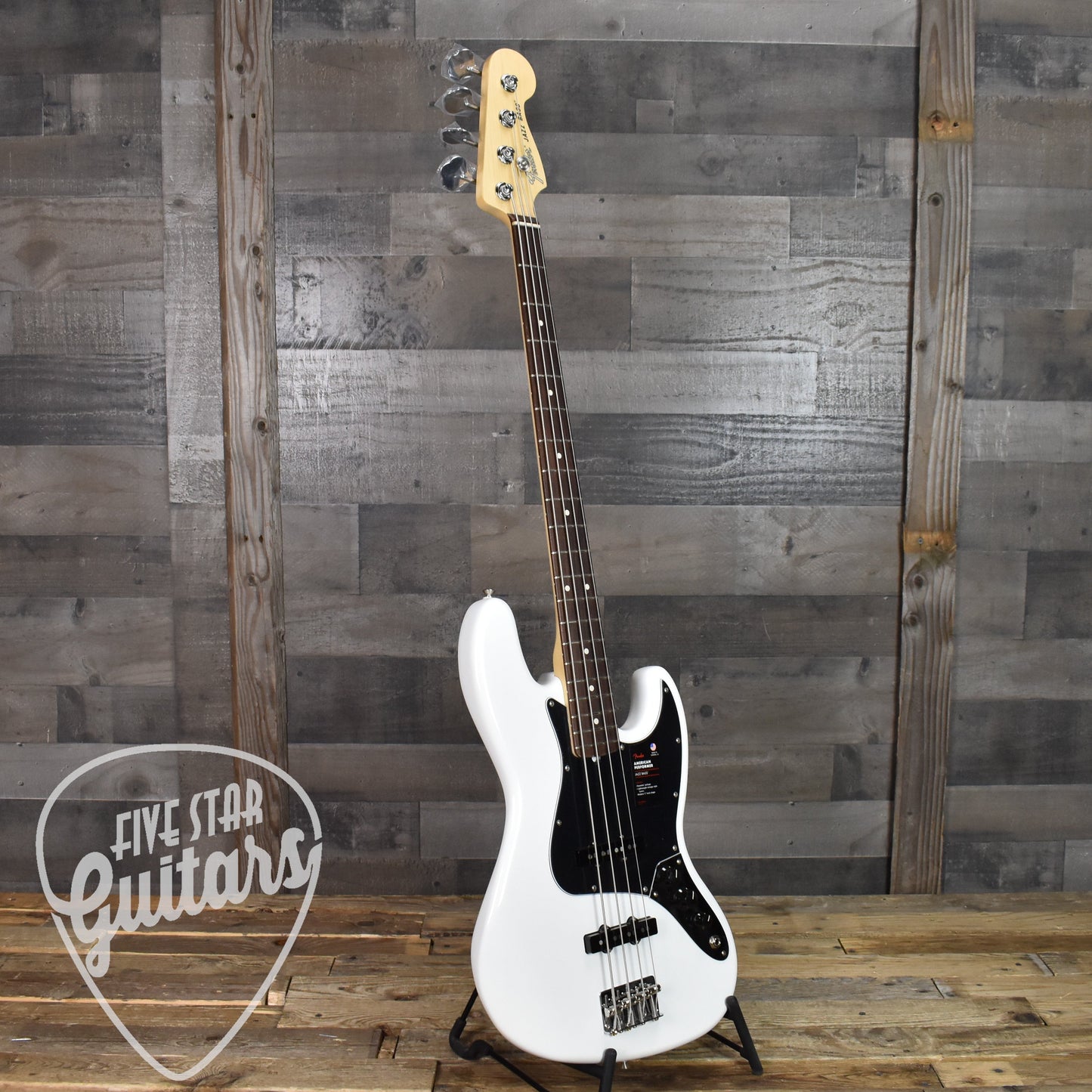 Fender American Performer Jazz Bass - Arctic White with Gig Bag