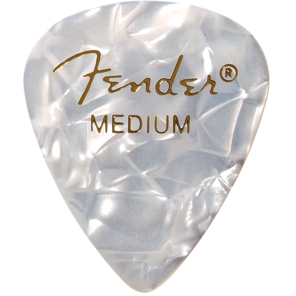 Fender White Moto Picks (12Pk) Med