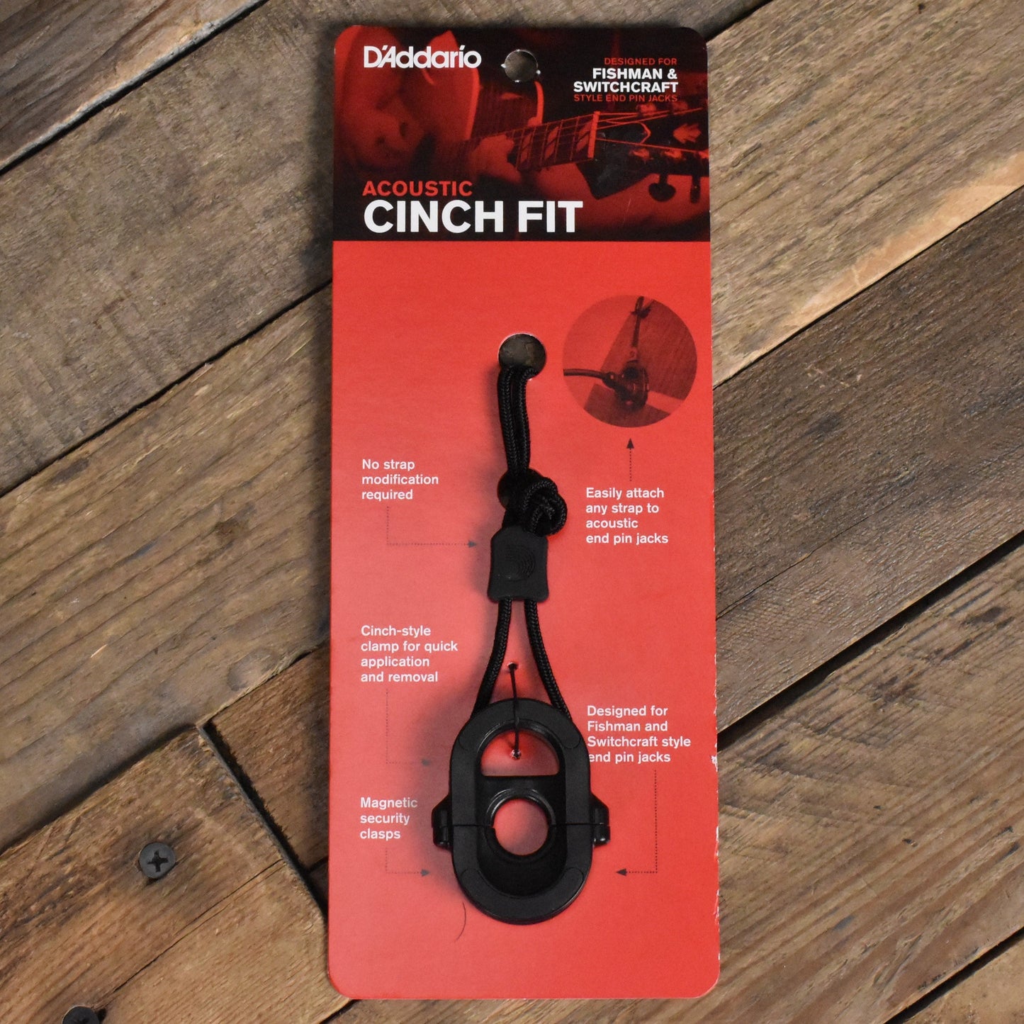 D'Addario Cinch Fit Acoustic Jack Lock