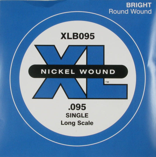 D'Addario XLB095 Nickel Wound Long Scale Electric Bass Guitar Single String .095