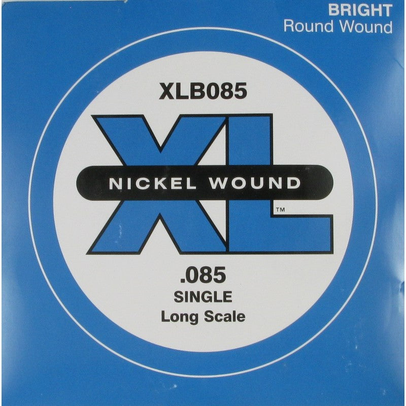 D'Addario XLB085 Nickel Round Wound Long Scale Electric Bass Guitar Single String .085