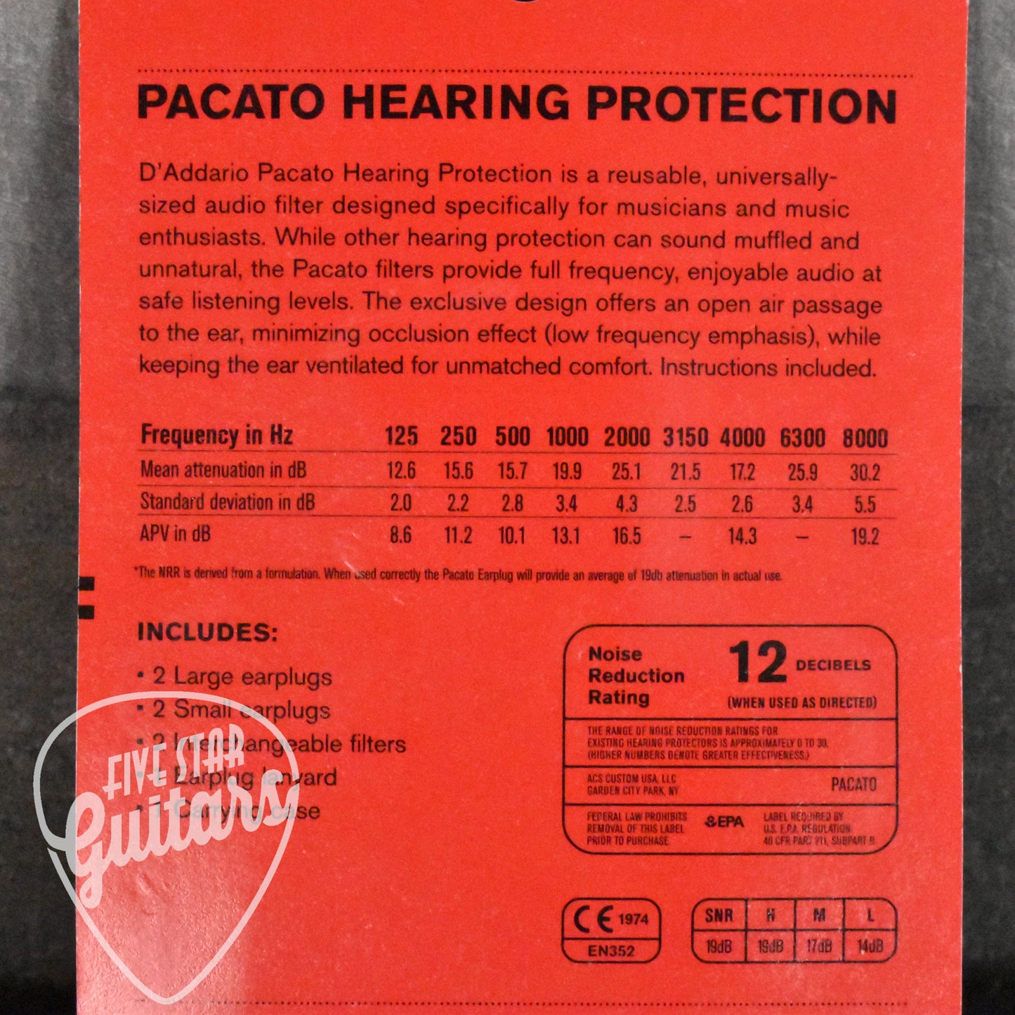 D'Addario Pacato Hearing Protection