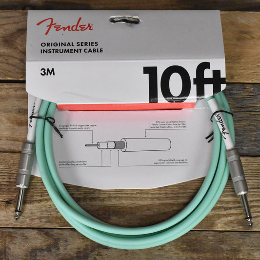 Fender 10' Original Straight to Straight Instrument Cable - Surf Green