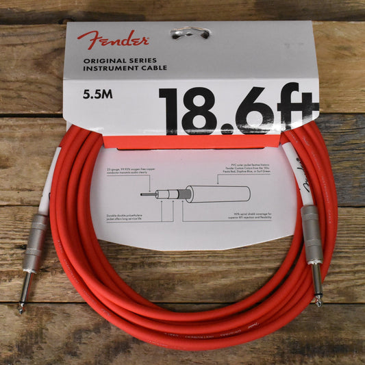 Fender 18.6' Original Straight to Straight Instrument Cable - Fiesta Red