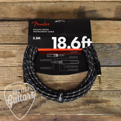 Fender Deluxe 18.6' Instrument Cable Black Tweed