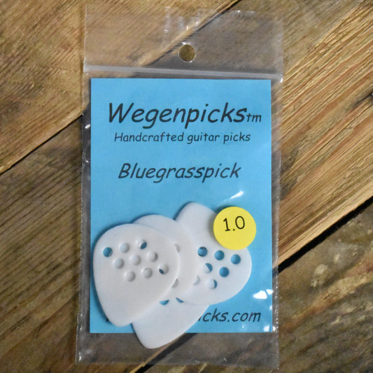 Wegenpicks 1.00mm White Bluegrass Pick - 4 Pack - BG100