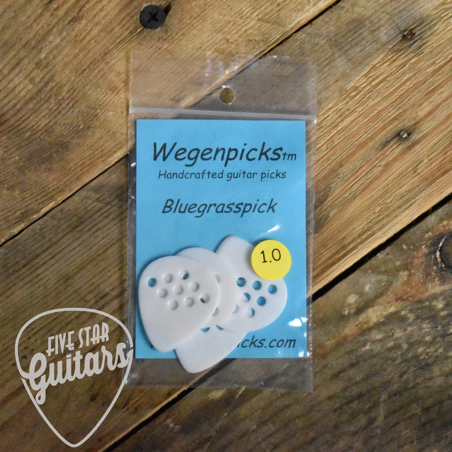 Wegenpicks 1.00mm White Bluegrass Pick - 4 Pack - BG100