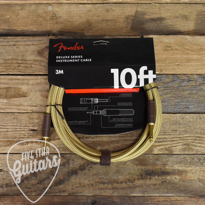 Fender 10' Deluxe Series Straight to Straight Instrument Cable - Tweed