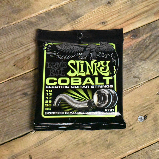 Ernie Ball P02721 Cobalt Regular Slinky Electric Guitar Strings 10-46