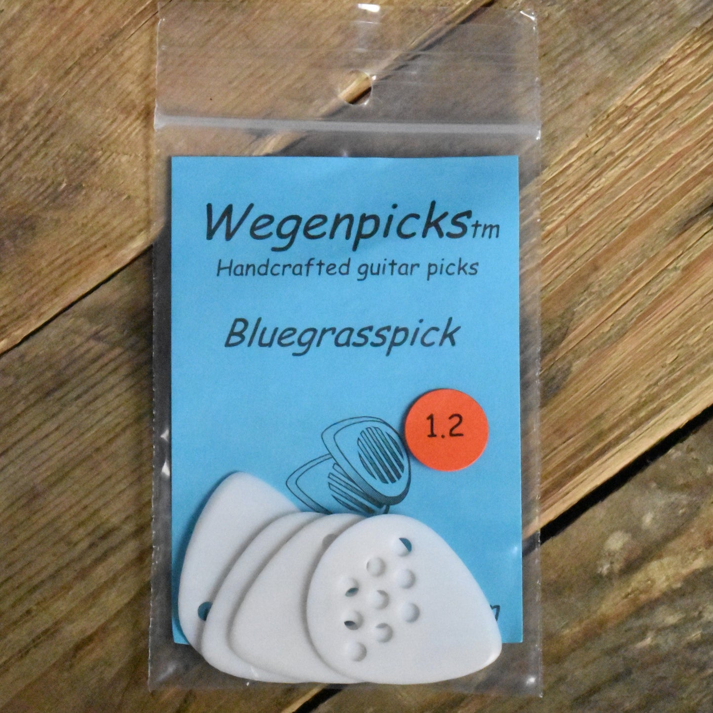 Wegenpicks 1.20mm White Bluegrass Pick - 4 Pack - BG120