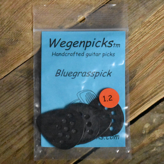 Wegenpicks 1.20mm Black Bluegrass Pick - 4 Pack - BG120B