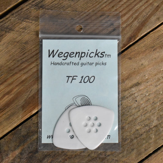 Wegenpicks 1.00mm White Triangular Guitar Pick - 2 Pack - TF100