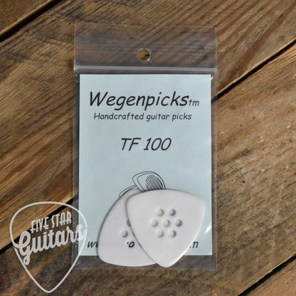 Wegenpicks 1.00mm White Triangular Guitar Pick - 2 Pack - TF100