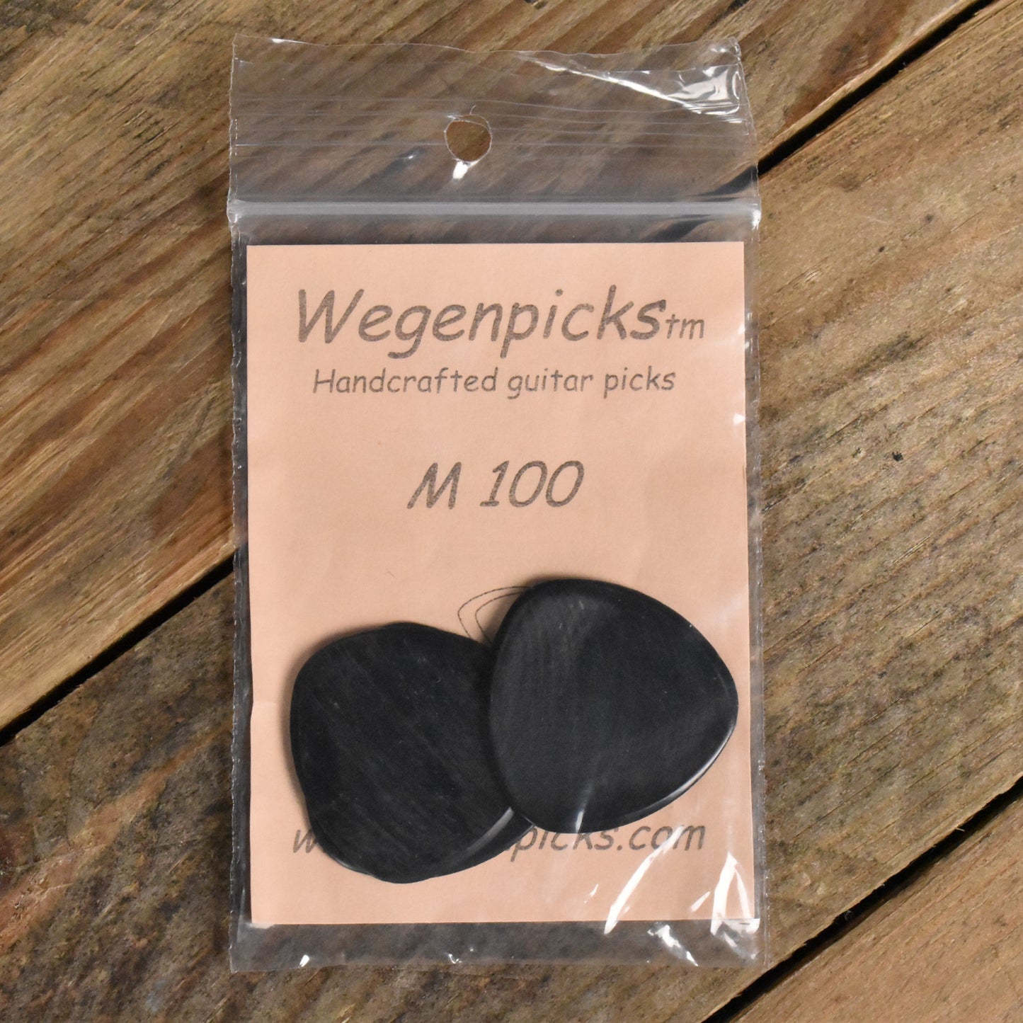 Wegenpicks 1.00mm Black Mandolin Pick - 2 Pack - M100B