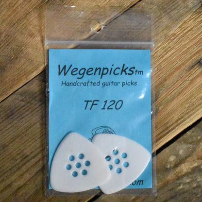 Wegenpicks 1.2mm White Triangular Guitar Pick - 2 Pack - TF120