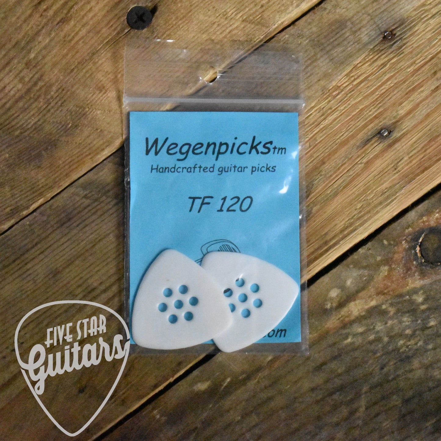 Wegenpicks 1.20mm White Triangular Guitar Pick - 2 Pack - TF120