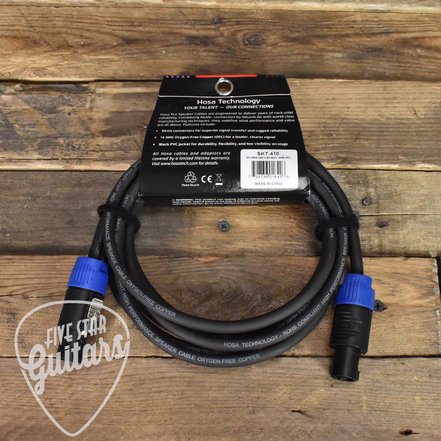 Hosa Pro Speaker Cable REAN Loudspeaker to REAN Loudspeaker - 10ft - SKT-410