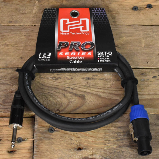 Hosa Pro Speaker Cable REAN Loudspeaker to 1/4" TS  - 5ft - SKT-405Q