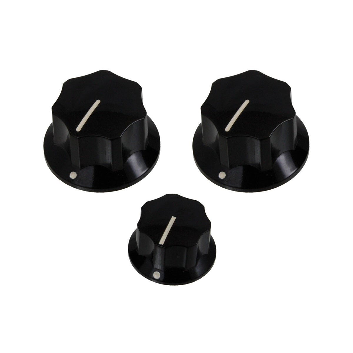 All Parts Jazz Bass Knob Set - Black