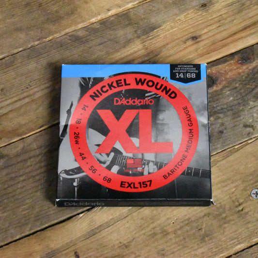 D'Addario EXL157 Nickel Wound Baritone Electric Guitar Strings 14-68