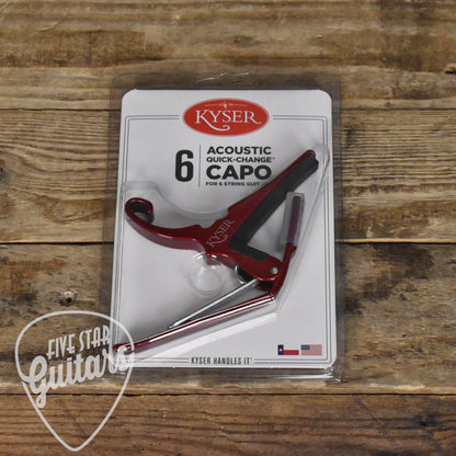 Kyser Quick Change Guitar Capo - Red - KG6R