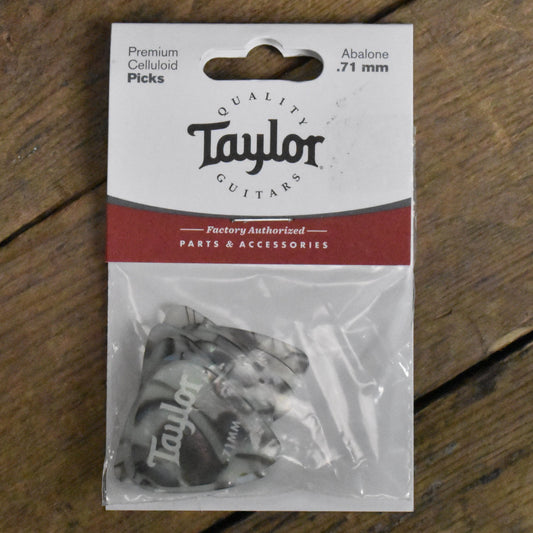 Taylor Premium Celluloid 351 Shape 0.71mm Abalone Guitar Picks - 12 Pack