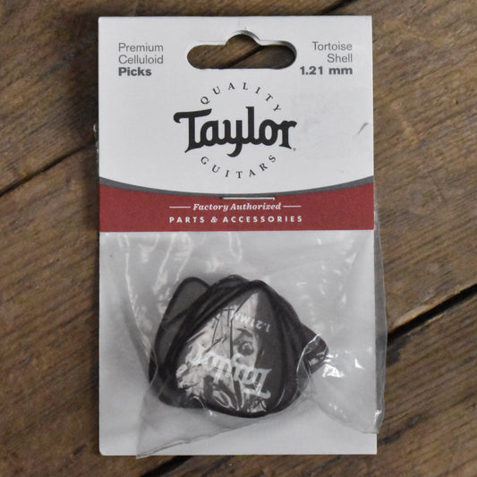 Taylor Premium Celluloid 351 Shape 1.21mm Tortoise Shell Guitar Picks - 12 Pack