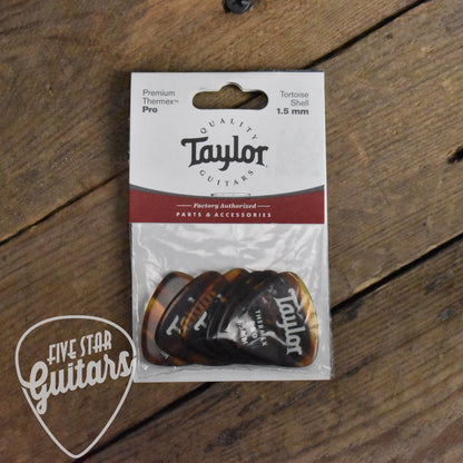 Taylor DarkTone Series Premium Thermex Pro 346 Shape 1.50mm Tortoise Guitar Picks - 6 Pack