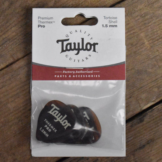 Taylor Premium Thermex Pro 351 Shape 1.5mm Tortoise Shell Guitar Picks - 6 Pack