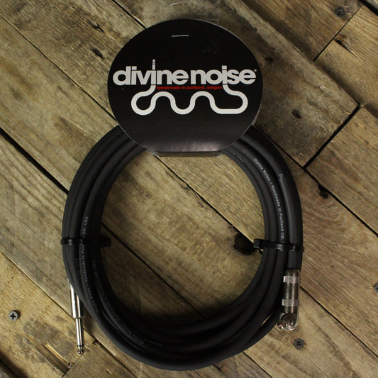 Divine Noise Straight to Right Angle 20 Foot Instrument Cable - Black